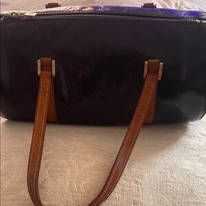 Elegant Black and Brown Women's Handbag